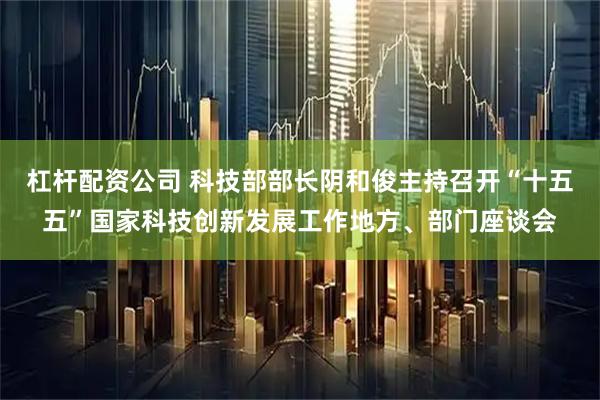杠杆配资公司 科技部部长阴和俊主持召开“十五五”国家科技创新发展工作地方、部门座谈会